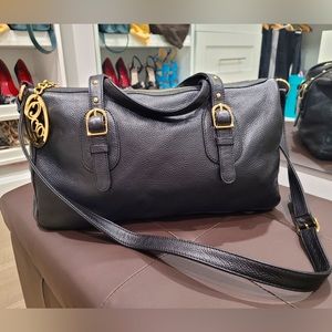 Onna Enrlich Black Pebble Leather Handbag